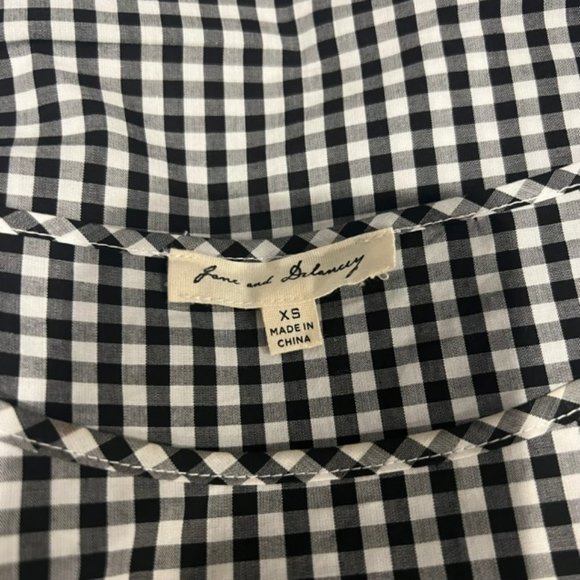 Jane And Delancey Black & White Check Blouse Size XS - Picture 8 of 8